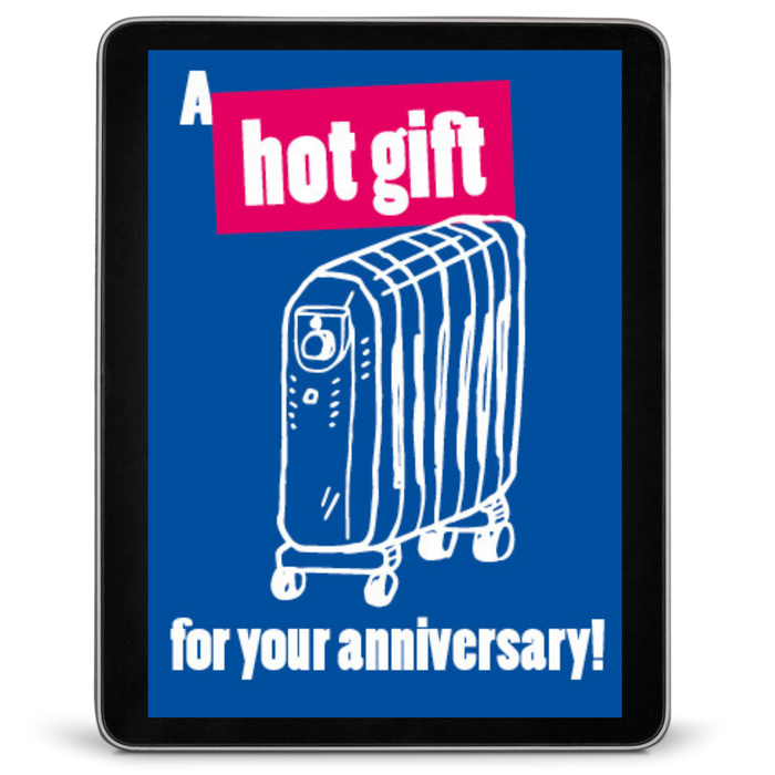 Hot gift anniversary e-card
